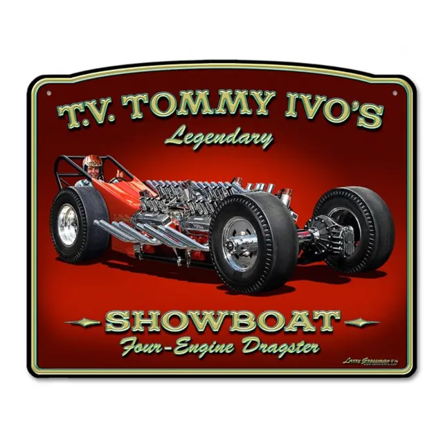 Tommy Ivo Dragster Plasma Cut Steel Sign 15"x12"
