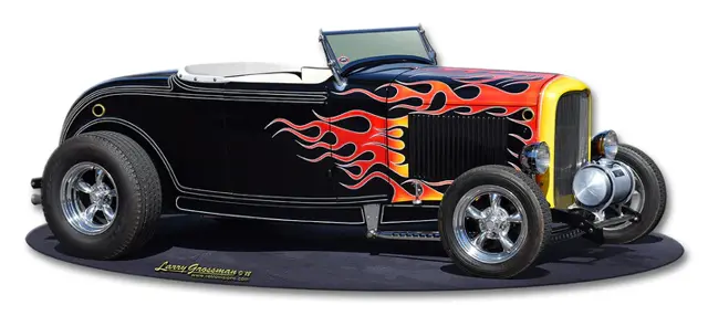 1932 Deuce Roadster PLasma Cut Steel Sign 18"x7"