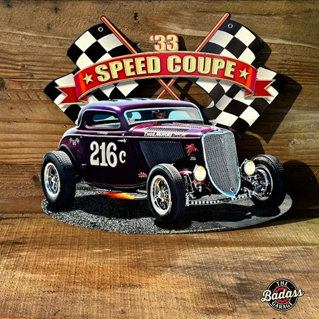 1933 Speed Coupe Vintage Sign 16"x14"