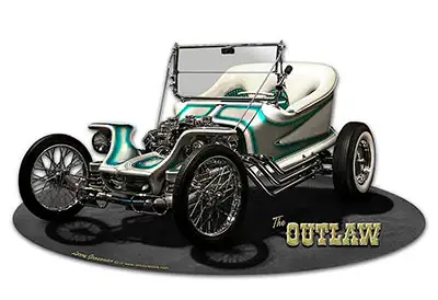 1959 The Outlaw Plasma Cut Steel Sign 18"x14"