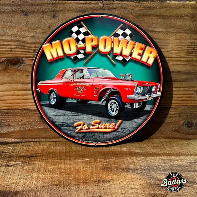 1963 Plymouth Gasser Vintage Sign 14"x14"