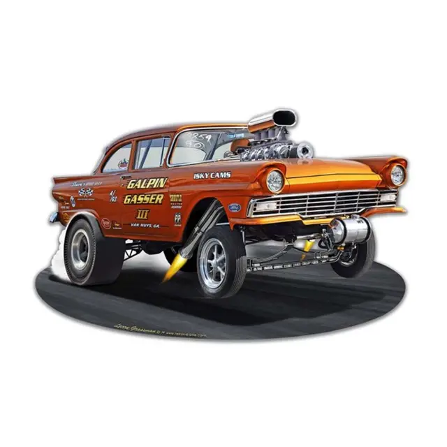 1957 Ford Gasser Galpin Gasser Plasma Cut Steel Sign 18"x11"