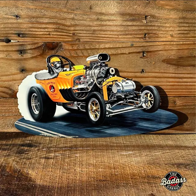 1923 T-Bucket Fuel Altered Vintage Sign 17"x9"