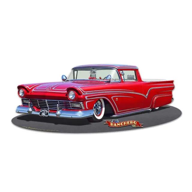 1956 Ford Ranchero Kustom Plasma Cut Steel Sign 22"x9"