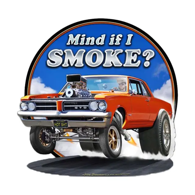 1964 Gto Smoke Plasma Cut Steel Sign 16"x16"
