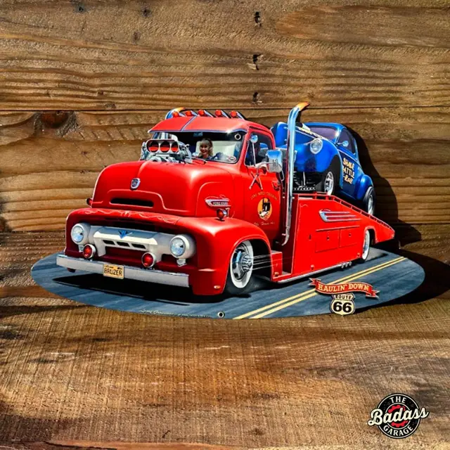Ford Truck Haulin Willys Vintage Sign 18"x10"