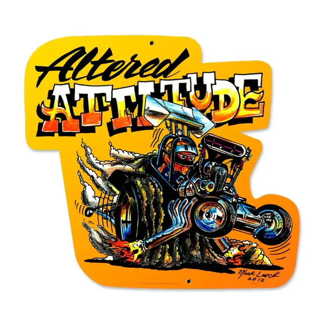 Altered Attitude Plasma Cut Steel Sign 15"x17"