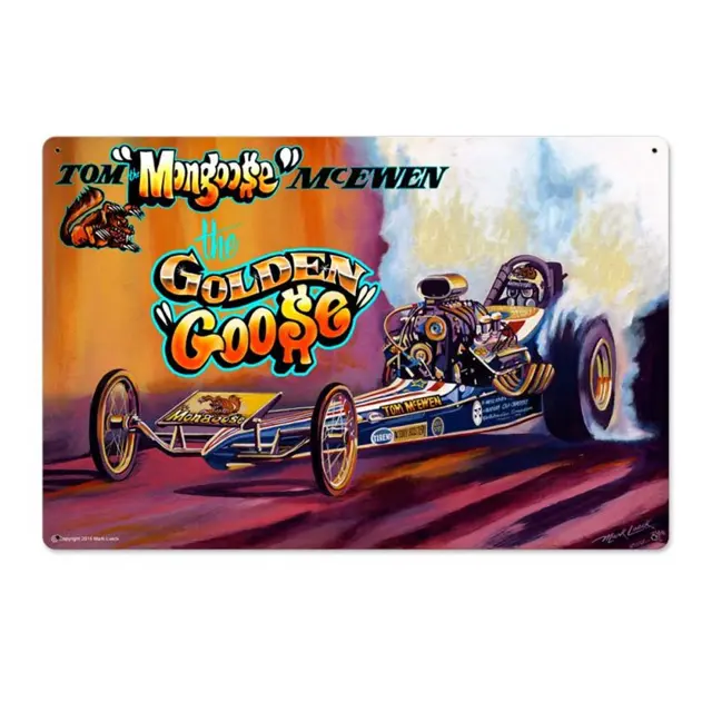 RACE CAR MONGOOSE Plasma Cut Steel Sign 18"x12"