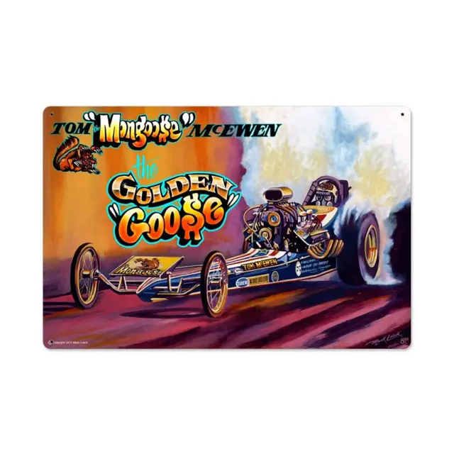 Race Car Mongoose Vintage Sign Plasma Cut Steel Sign 24"x16"