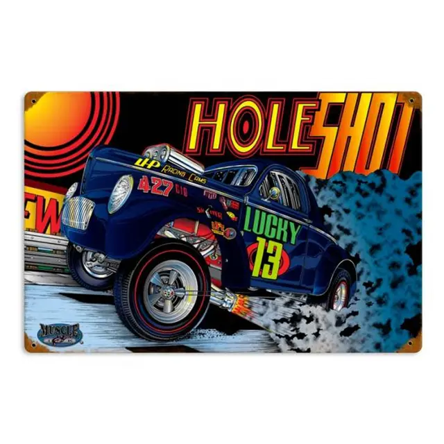 Hole Shot Gasser Rectangle Steel Sign 18"x12"