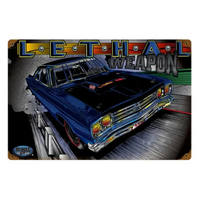 Lethal Weapon Rectangle Steel Sign 18"x12"