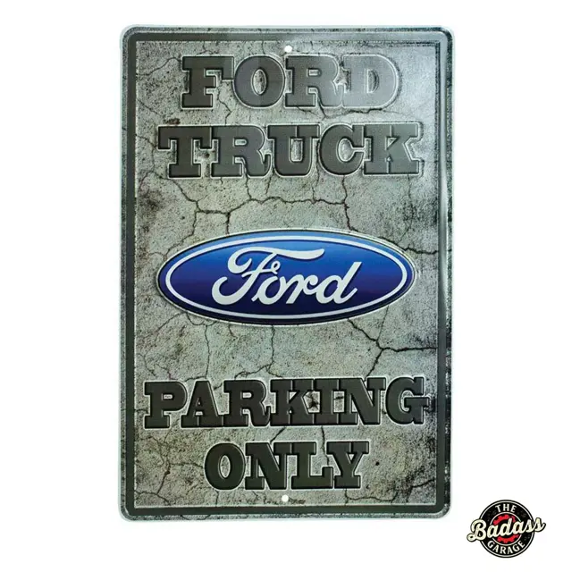 Ford Truck Only 18" Embossed Tin Parking Sign