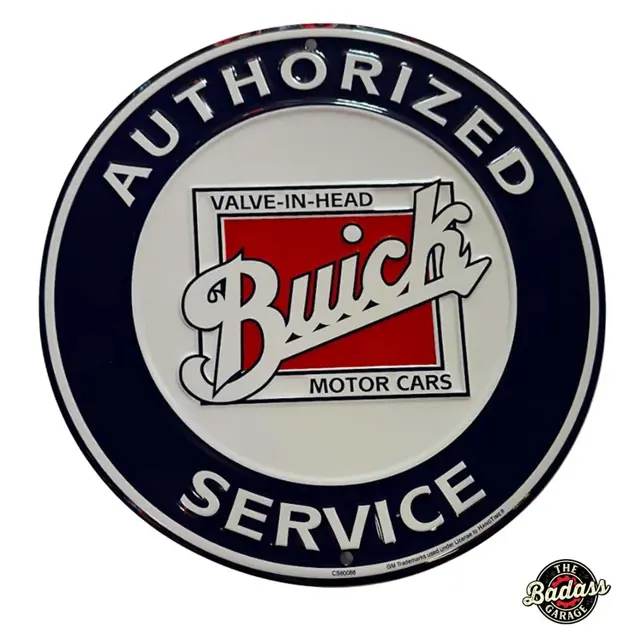 Buick 12" Round Embossed Tin Sign