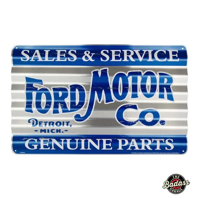 Ford Motor Co 18" Corrugated Metal Sign
