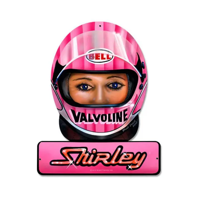 Muldowney Valvoline Helmet Plasma Cut Steel Sign 12"x15"