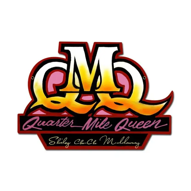 Quarter Mile Queen Plasma Cut Steel Sign 17"x12"