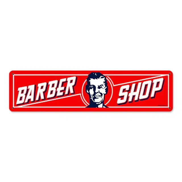 Barber Shop Plasma Cut Steel Sign 20"x5"