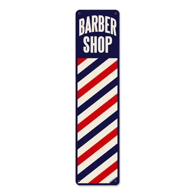 Barber Shop Plasma Cut Steel Sign 5"x20"