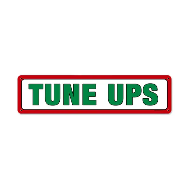 Texaco Tune Ups Plasma Cut Steel Sign 20"x5"