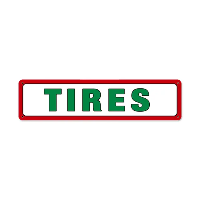 Texaco Tires Plasma Cut Steel Sign 20"x5"