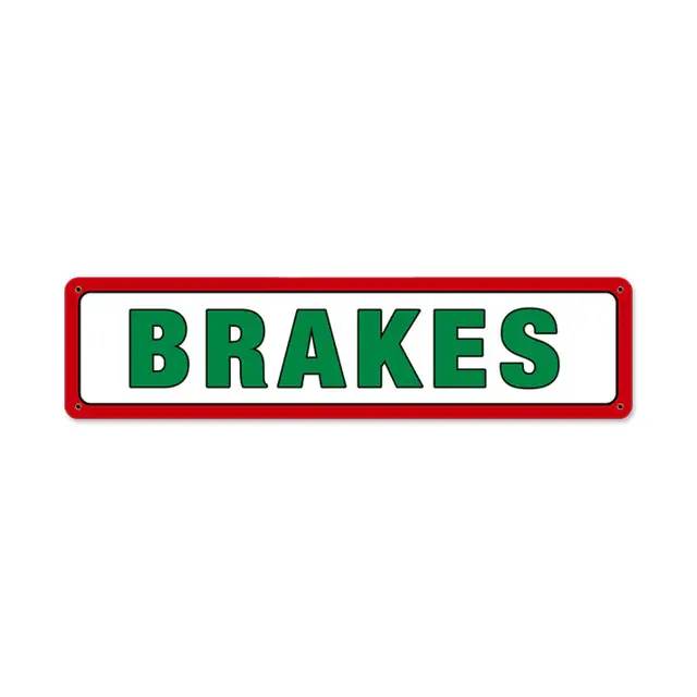 Texaco Brakes Plasma Cut Steel Sign 20"x5"