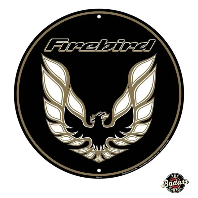 Pontiac Firebird 24" Round Embossed Tin Sign