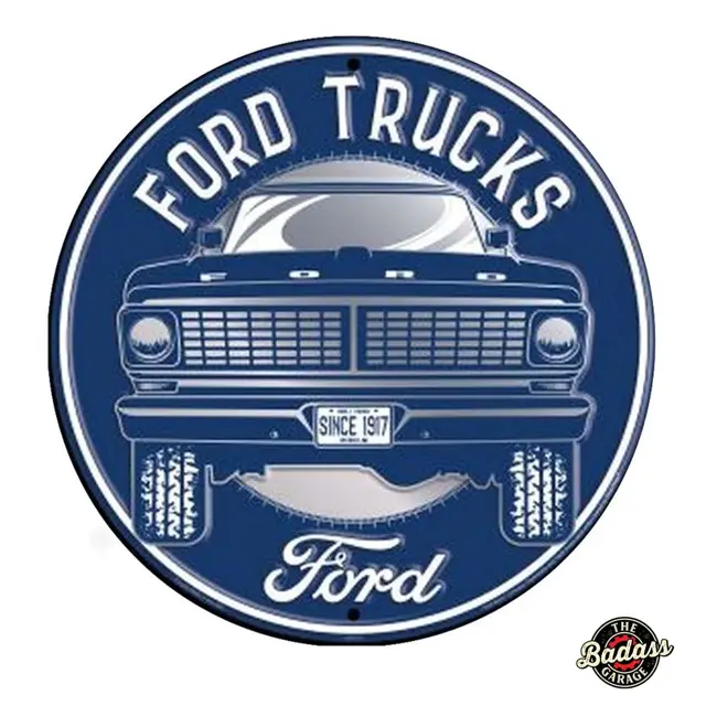 Ford Truck 24" Round Embossed Tin Sign