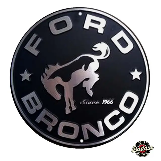 Ford Bronco 24" Round Embossed Tin Sign