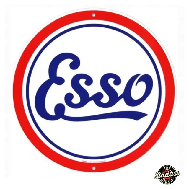 Esso Oil 24" Round Embossed Tin Sign