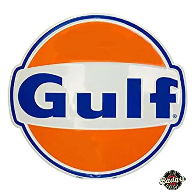 Gulf Oil 24" Diecut Metal Sign