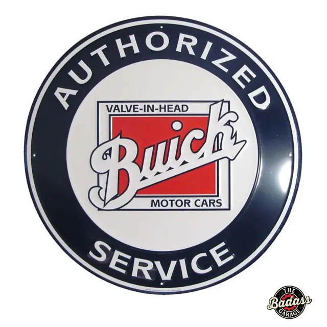 Buick Service 24" Round Embossed Tin Sign