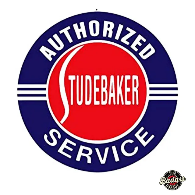 Studebaker 24" Round Embossed Tin Sign