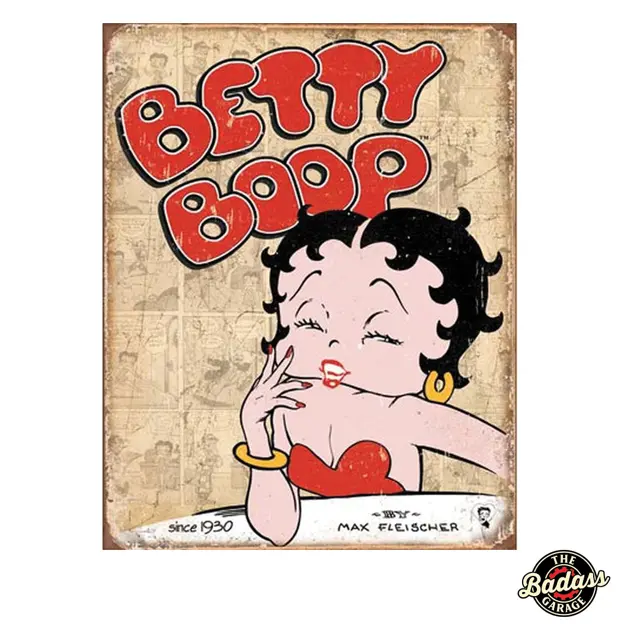Betty Boop Retro Flat Rectangle Tin Sign
