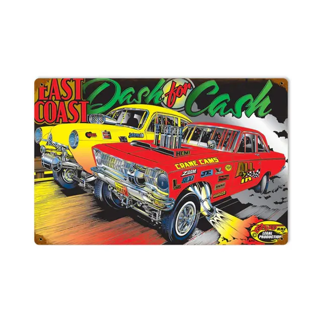 Dash For Cash Plasma Cut Steel Sign 18"x12"