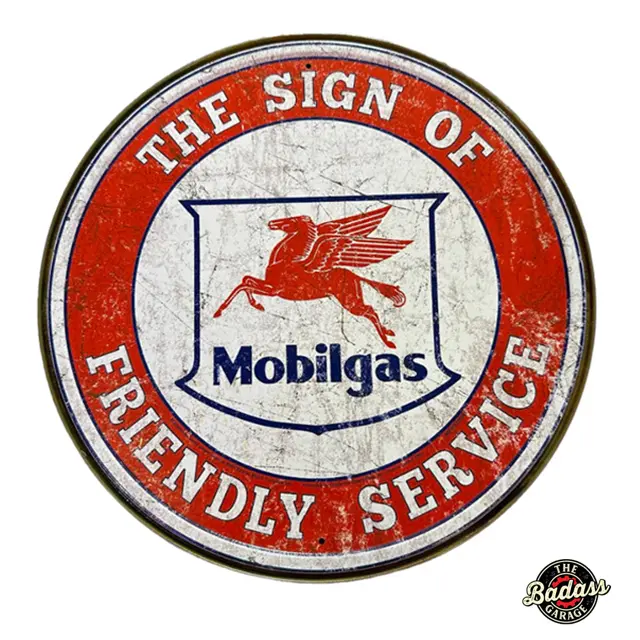 Mobile - Friendly Service 12" Round Metal Sign