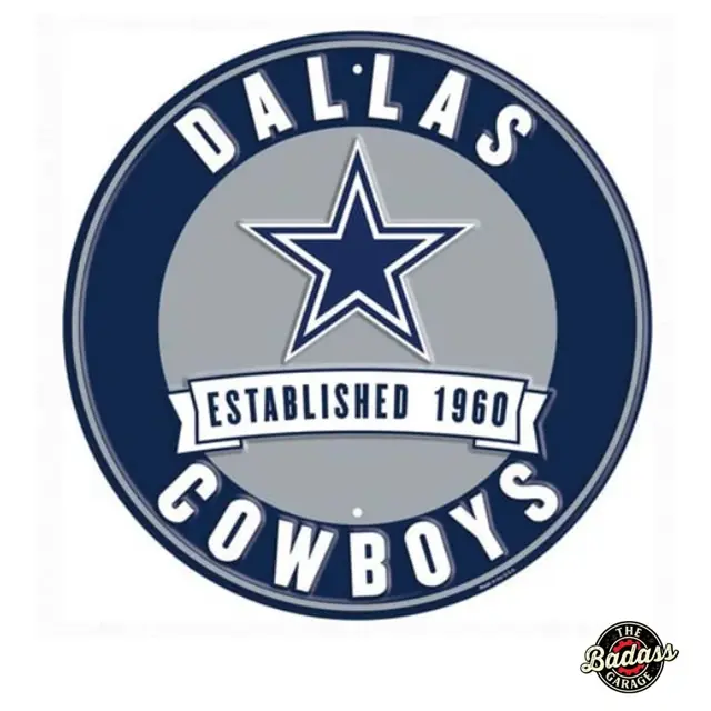 Dallas Cowboys 12" Round Embossed Tin Sign