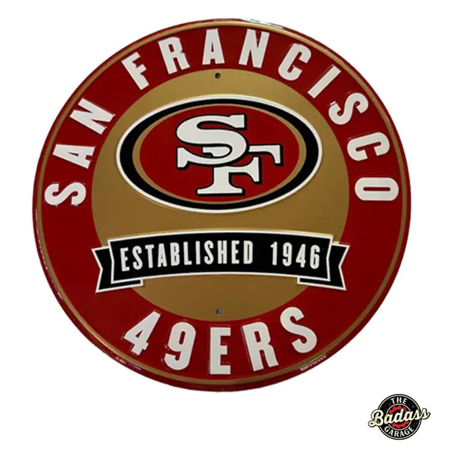 San Francisco 49ers 12" Round Metal Sign