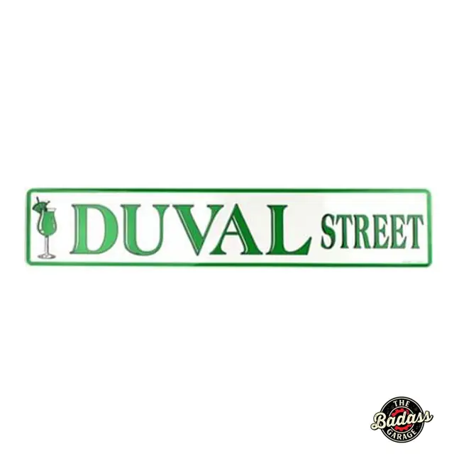 Duval Street 24" Embossed Tin Street Sign