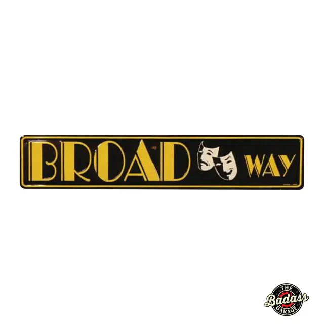Broadway 24" Embossed Tin Street Sign
