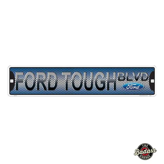 Ford Tough BLVD Gradient Blue 24" Embossed Tin Street Sign