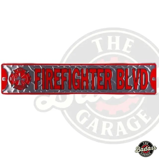 Firefighter Blvd Street Sign