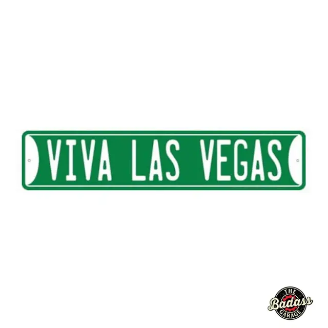 Viva Las Vegas Games 24" Embossed Tin Street Sign