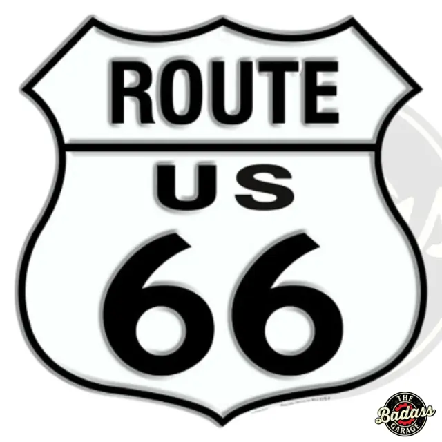 Route 66 Shield 24" Die Cut Tin Sign