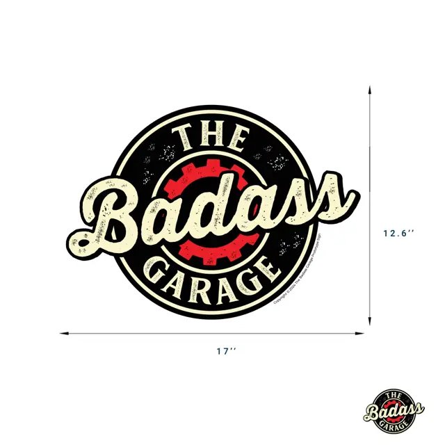 The Badass Garage Official Logo 20-Gauge Steel Sign